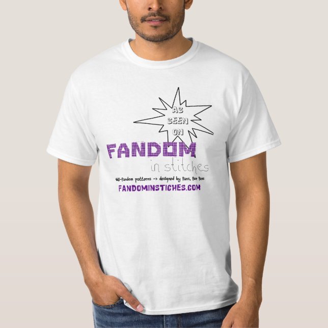As Seen On Fandom In Stitches T-Shirt (Front)