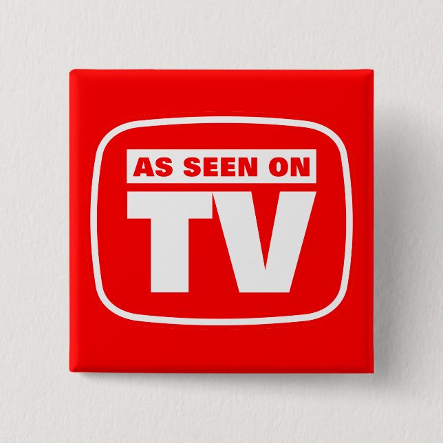 As Seen on TV 15 Cm Square Badge (Front)