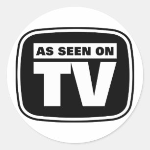 As Seen on TV - Black and White Classic Round Sticker
