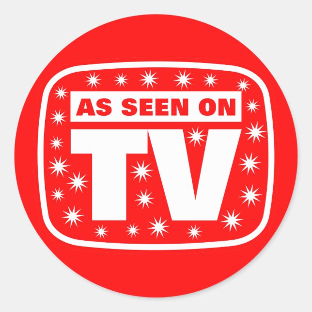 As Seen on TV - CH 2 With Snow Stars Classic Round Sticker (Front)