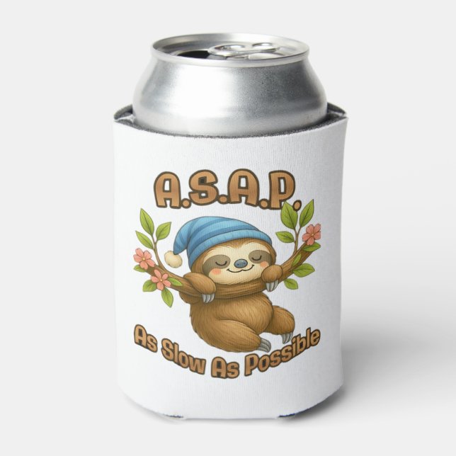 As Slow As Possible - Cute Sloth ASAP Classic T-Sh Can Cooler (Can Front)