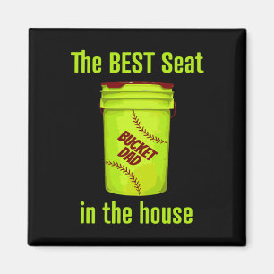 As Tees Softll Dad Best Seat In The House Pitcher Magnet