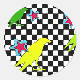 "As the crow flies" Classic Round Sticker