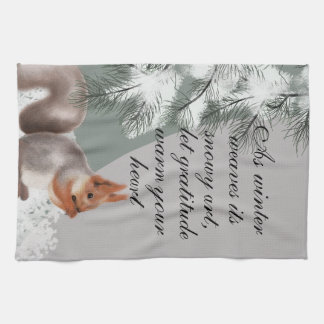 As winter weaves its snowy art, let gratitude warm tea towel