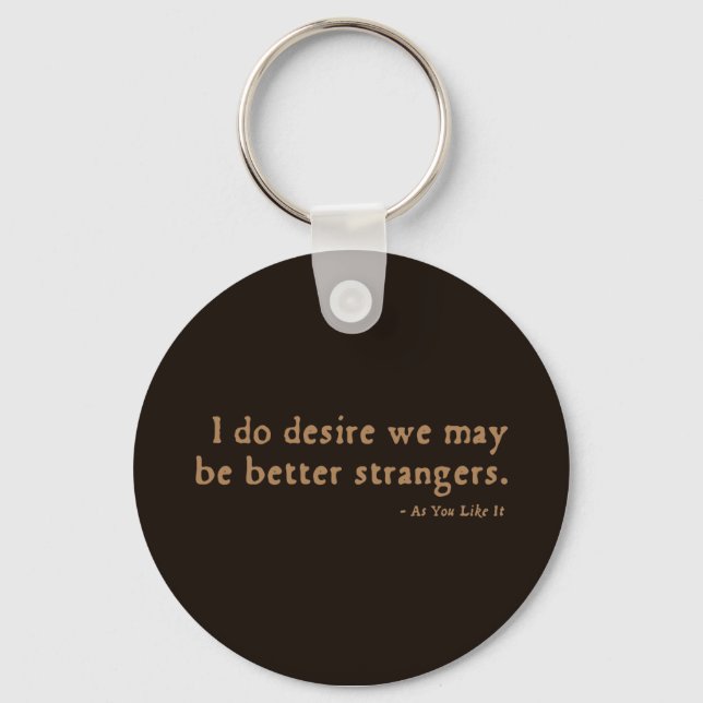 As You Like It Insult (16thC version) Key Ring (Front)