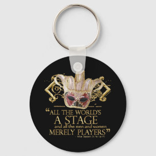 As You Like It Stage Quote (Gold Version) Key Ring