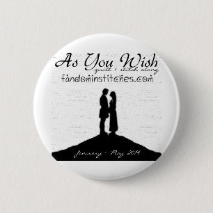 As You Wish Quilt & Stitch Along 2014 6 Cm Round Badge