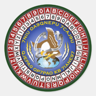 ASA Cipher Wheel 1 Classic Round Sticker