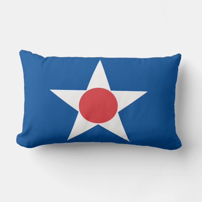 Asahikawa city flag Hokkaido prefecture japan symb Lumbar Cushion (Front)