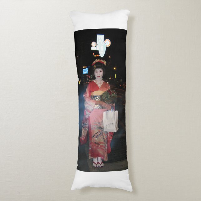 Asakusa Geisha Neo Tokyo Body Cushion (Front Vertical)