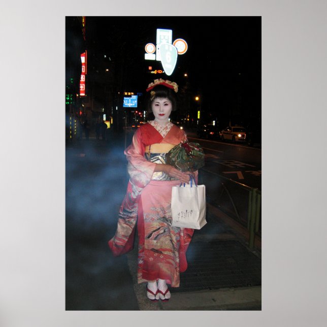 Asakusa Geisha Neo Tokyo Poster (Front)
