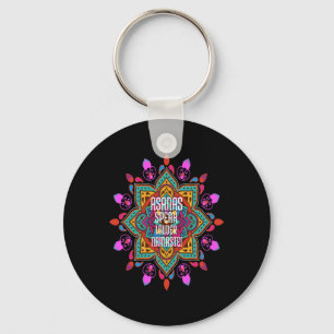Asanas Flow Stronger With Vibrant Mandala Namaste  Key Ring