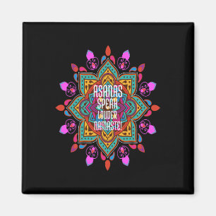 Asanas Flow Stronger With Vibrant Mandala Namaste  Magnet