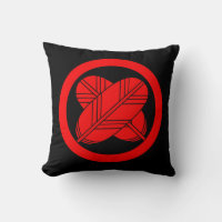 Asano Kamon Japanese family crest pillow