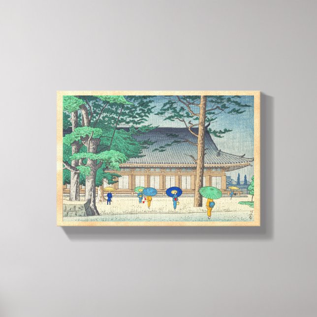 Asano Takeji Rain at Sanjusangendo Temple art Canvas Print (Front)