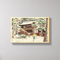 Asano Takeji Snow in Yuki Shrine shin hanga art