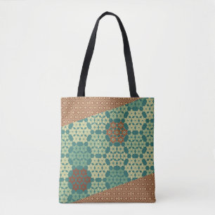 Asanoha and Kikkou Pattern Tote Bag