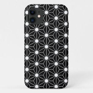 Asanoha black leaf Case-Mate iPhone case