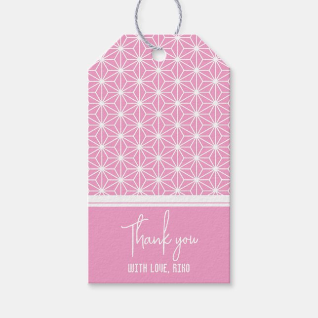 Asanoha | Japanese KIMONO pattern  Gift Tags (Front)