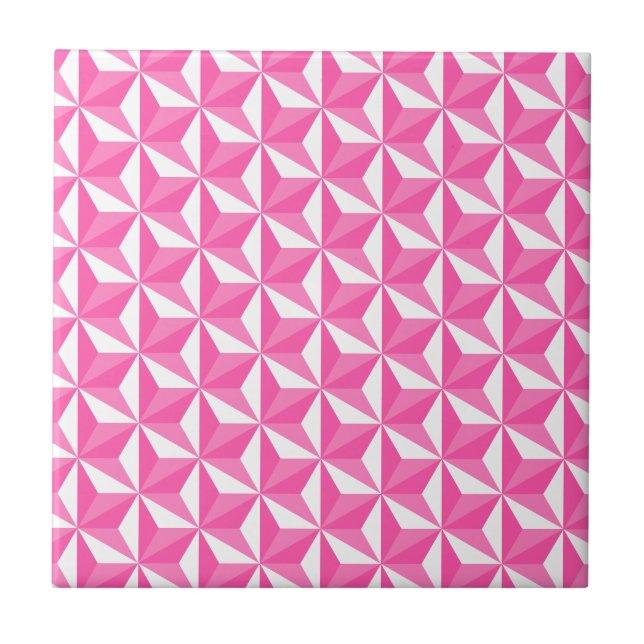 Asanoha motive Sakura model Tile (Front)