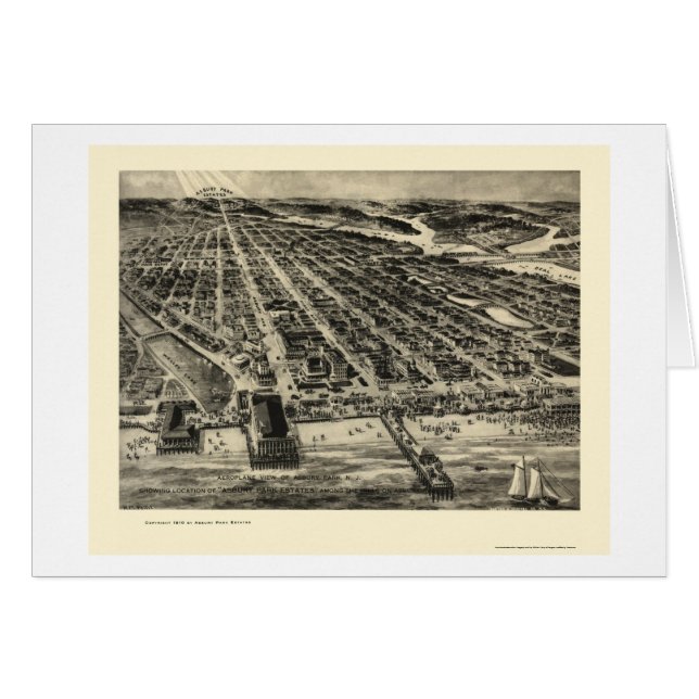 Asbury Park, NJ Panoramic Map - 1910 (Front Horizontal)