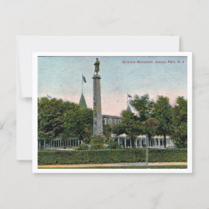 Asbury Park NJ Soldiers Monument 1911 Inspired Postcard