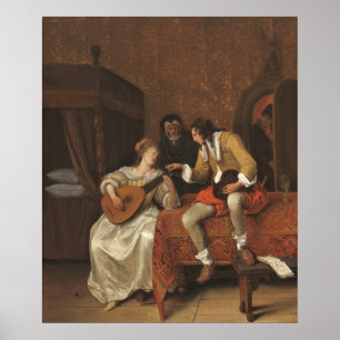 Ascagnes and Lucelle - Jan Steen Fine Art Poster