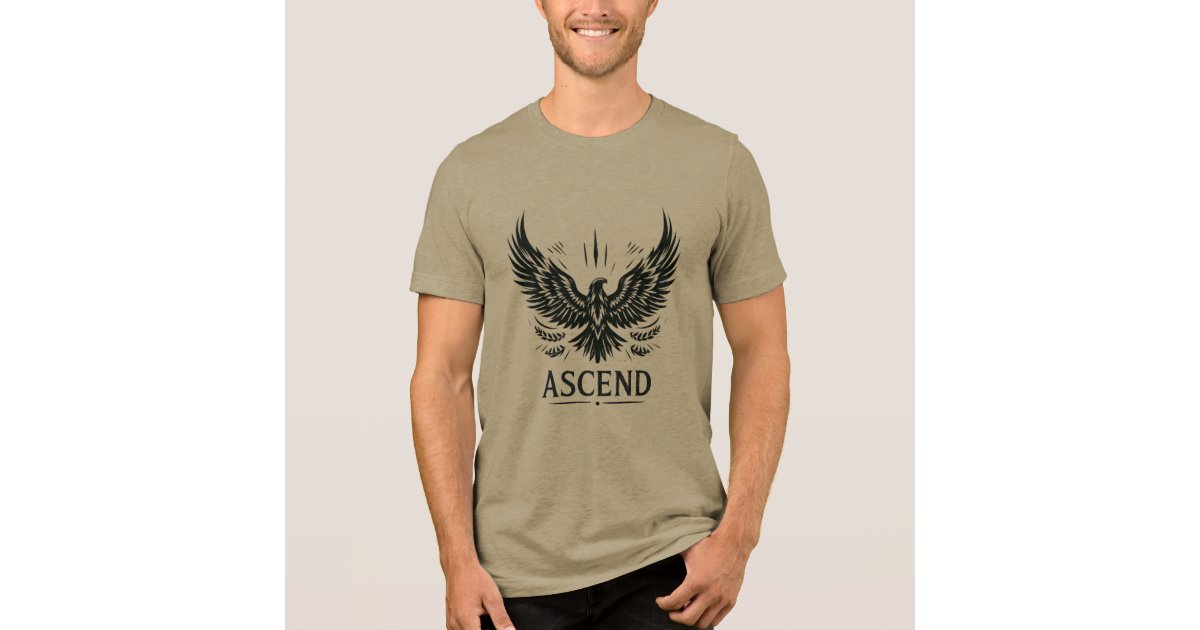 Ascend – Rising Eagle Emblem Tri-Blend Shirt | Zazzle.co.nz