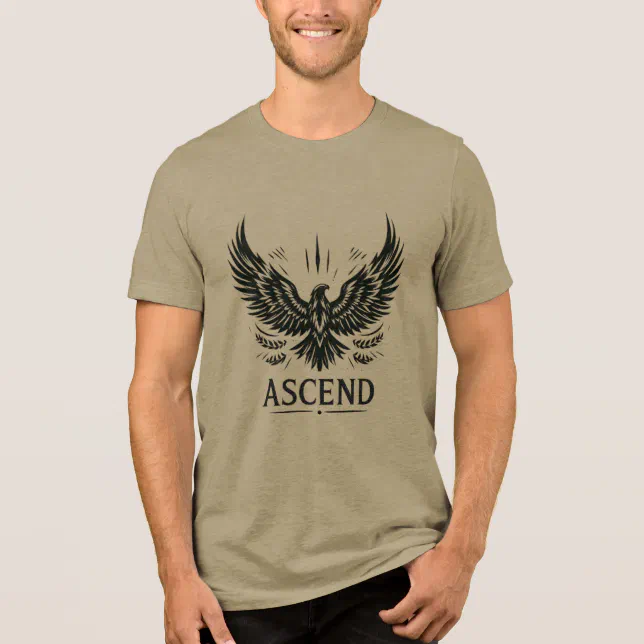 Ascend – Rising Eagle Emblem Tri-Blend Shirt | Zazzle.co.nz