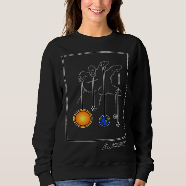 Ascendancy Axxion Abstract Planets Solar System Sp Sweatshirt (Front)