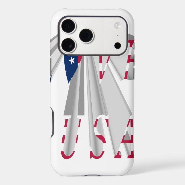 Ascending Patriotism: I Love USA Perspective Art (Back)