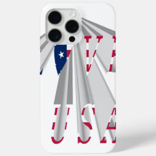 Ascending Patriotism: I Love USA Perspective Art iPhone 15 Pro Max Case