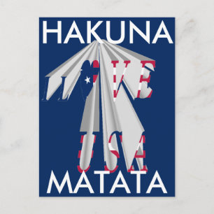 Ascending Patriotism: I Love USA Perspective Art Postcard