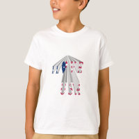 Ascending Patriotism: I Love USA Perspective Art