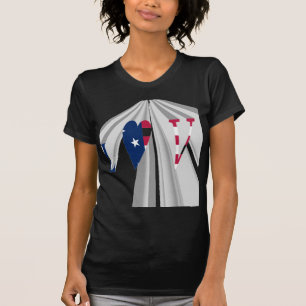 Ascending Patriotism: I Love USA Perspective Art T-Shirt