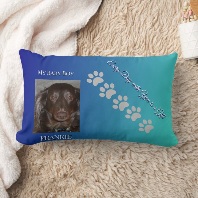 Ascending Pawprints Keepsake Lumbar Cushion (Blanket)