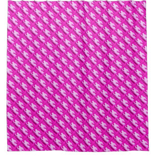 ascending pink mermaids pattern shower curtain