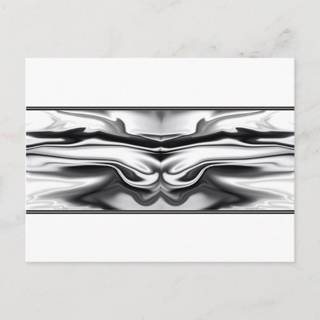 Ascension - chrome angel abstract postcard (Front)