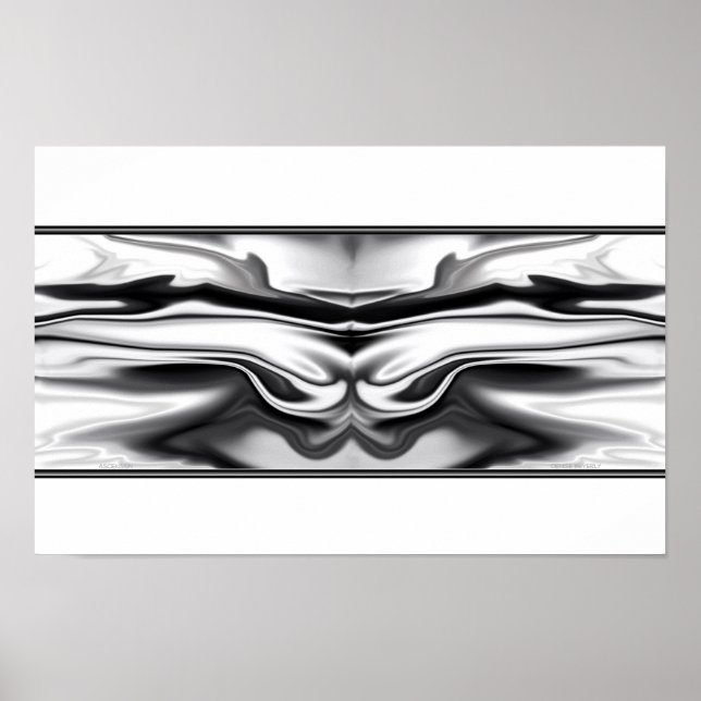 Ascension - chrome angel abstract poster (Front)
