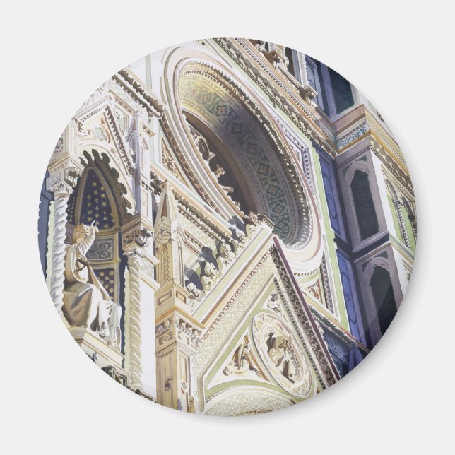 "Ascension" Church Architecture Watercolor Magnet (Front)