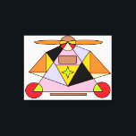 Ascension - Etude No. 2: Sacred Geometry and Mysti Canvas Print<br><div class="desc">Elevate your perspective with 'Ascension - Etude No. 2'. This vibrant piece of sacred geometry explores the theme of spiritual rising and the harmony of complex shapes. Featuring a powerful pyramidal composition with bold orange and black accents, this artwork acts as a visual anchor for energy and focused intention in...</div>