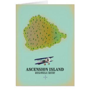 Ascension island british overseas territory map
