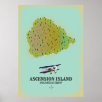 Ascension island british overseas territory map