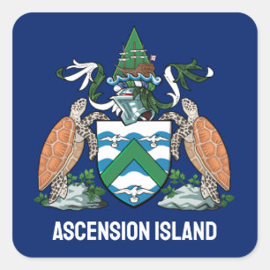 Ascension Island coat of arms Square Sticker