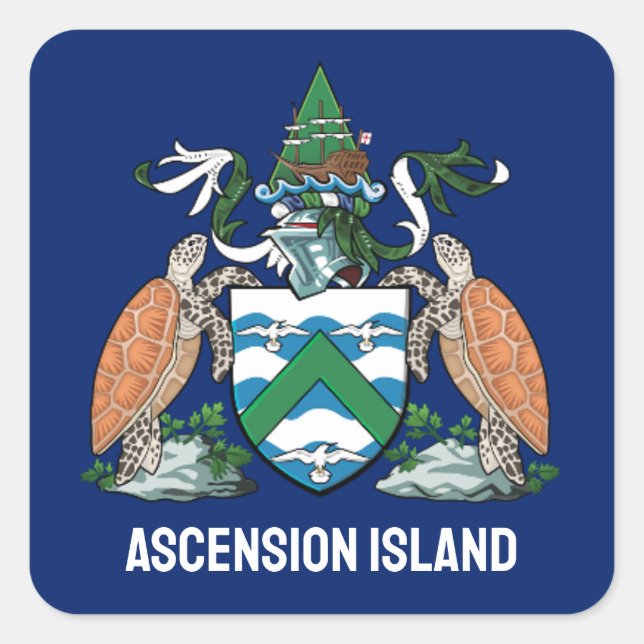 Ascension Island coat of arms Square Sticker (Front)