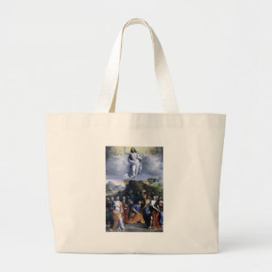Ascension of Christ by Garofalo 1520.jpg Large Tote Bag