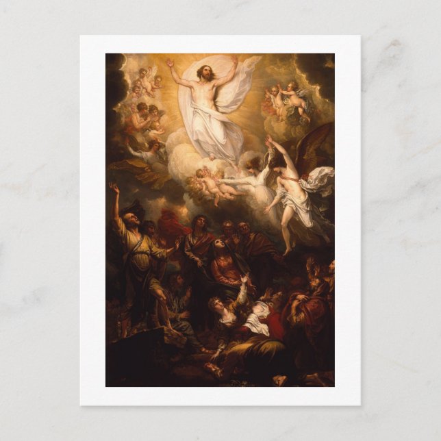 Ascension of Christ with Angels Postcard (Front)