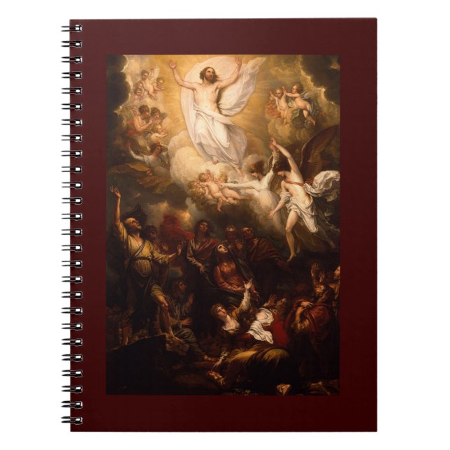 Ascension of Christ with Angels Spiral Notebook (Front)