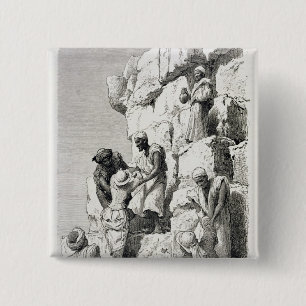 Ascent of the Great Pyramid, 19th century 15 Cm Square Badge