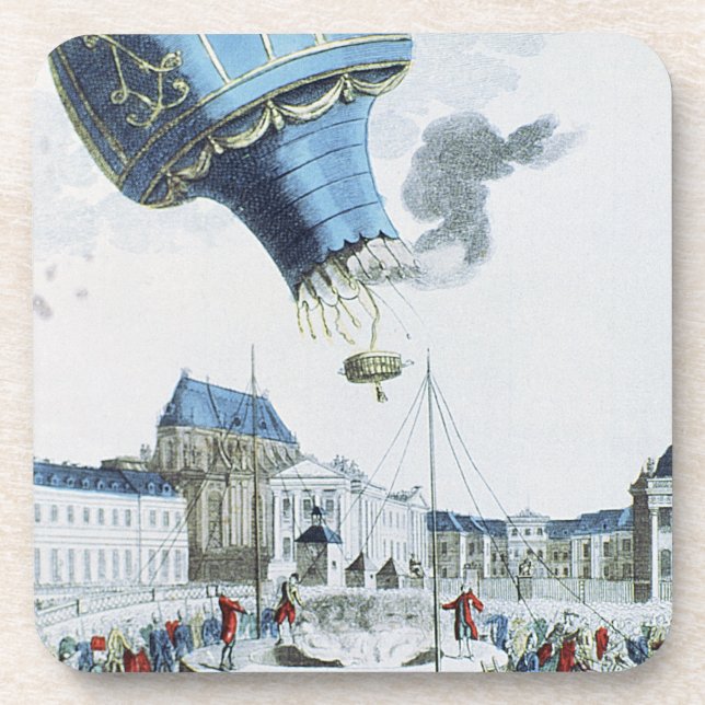 Ascent of the Montgolfier brothers hot-air balloon Coaster (Front)